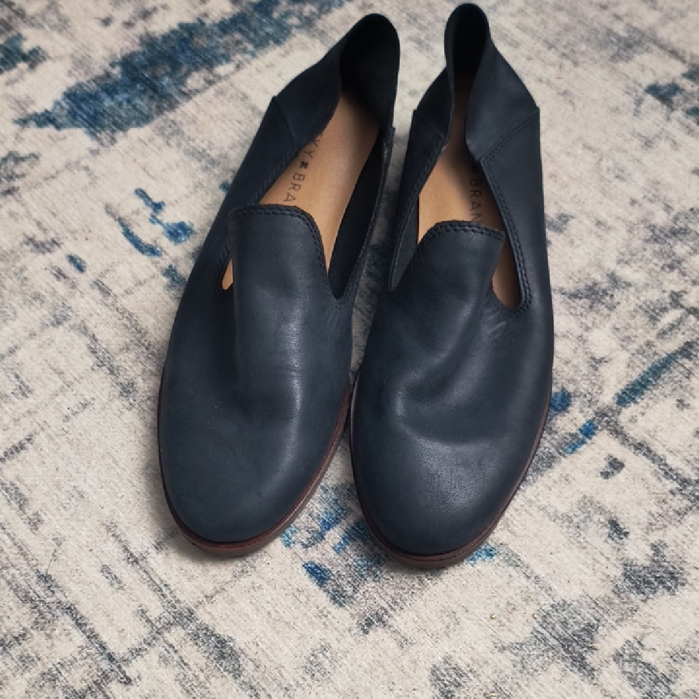 Lucky Brand Cahill Black Leather Flat